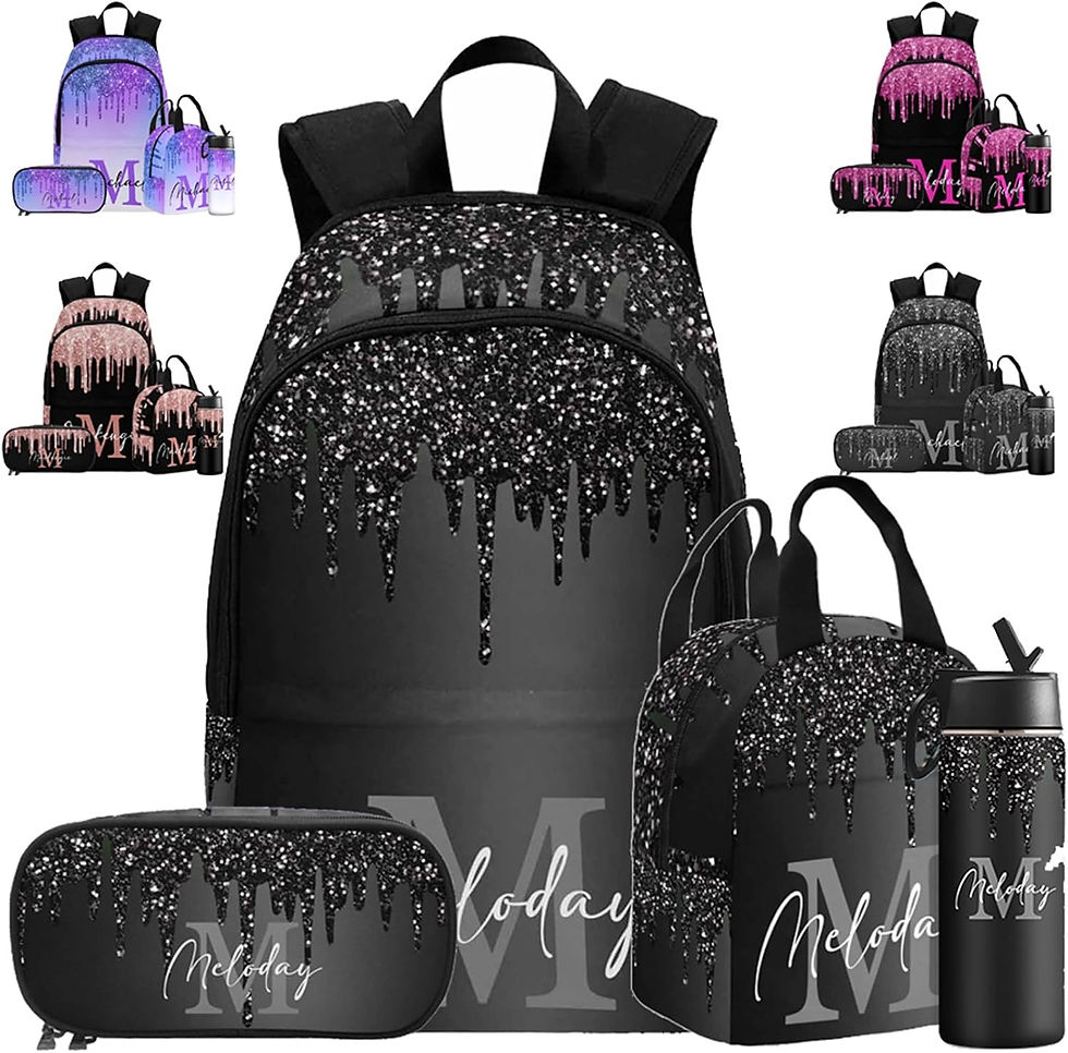 Thumbnail: MyPupSocks Personalized Backpack for Girls, Custom Butterfly Girls Backpack for