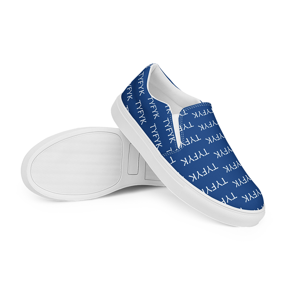 Thumbnail: TYFYK Blue  Men’s slip-on canvas shoes