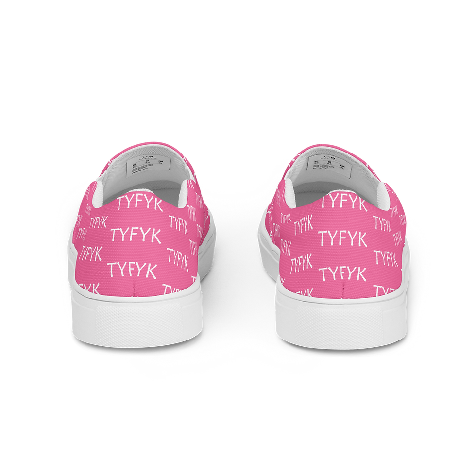 Thumbnail: TYFYK Pink  Men’s slip-on canvas shoes
