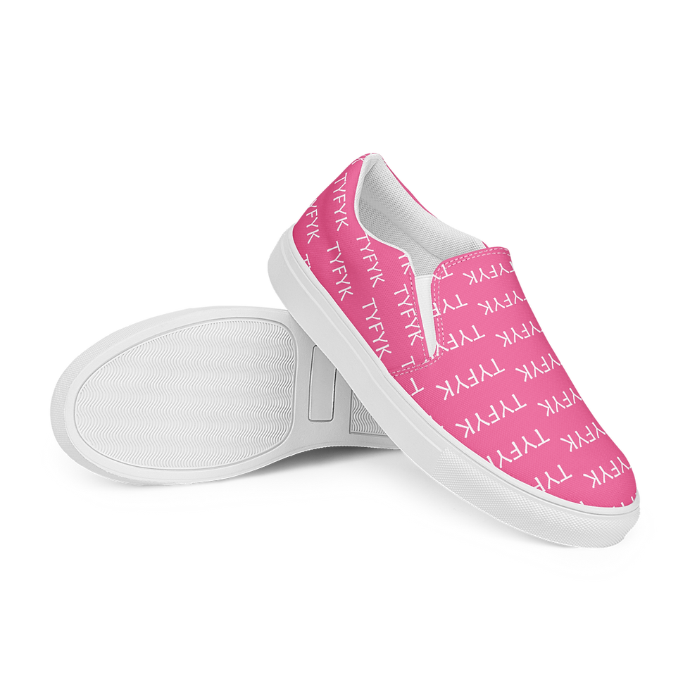 Thumbnail: TYFYK Pink  Men’s slip-on canvas shoes