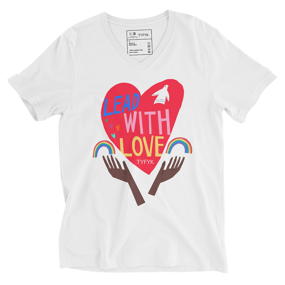 Lead With Love TYFYK Bham Pride V-Neck Tee