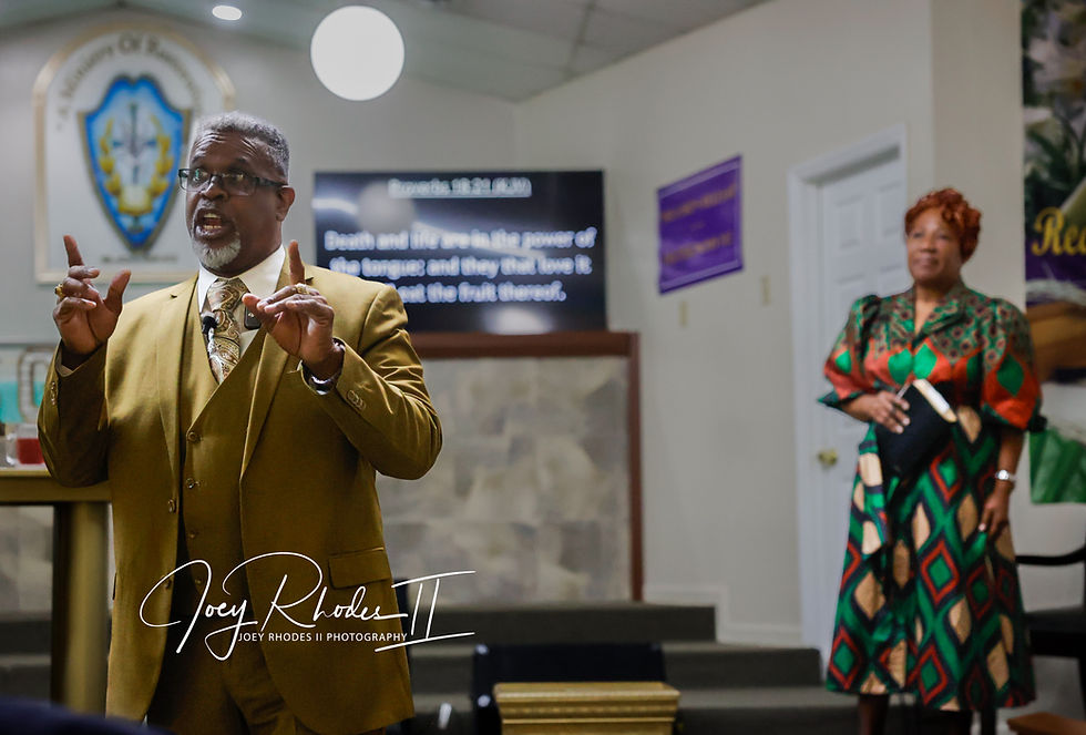 Bishop Ministering at Church of the Living God, Lord Jesus