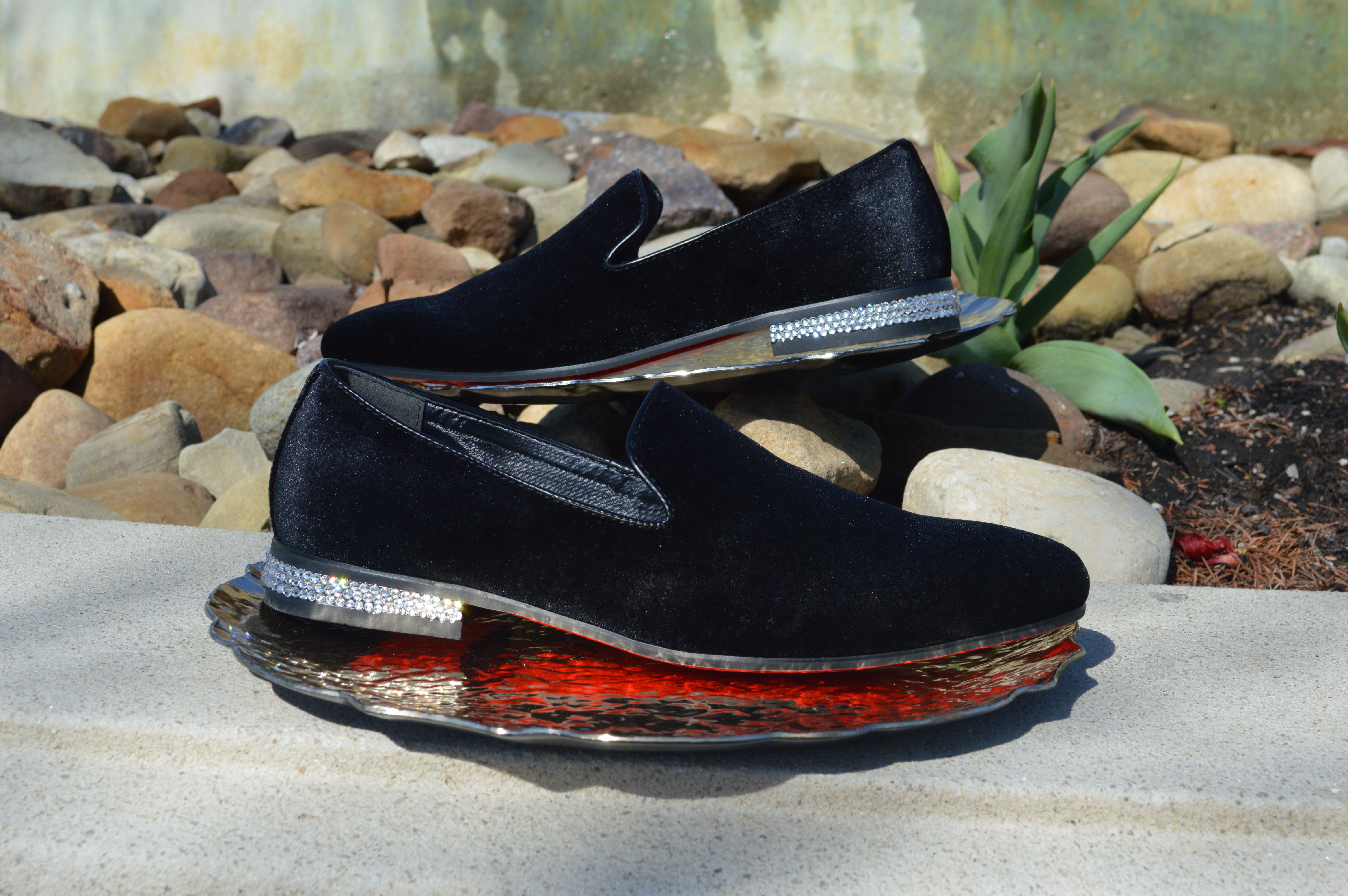 Men's Dress Shoe w/Bling Heel