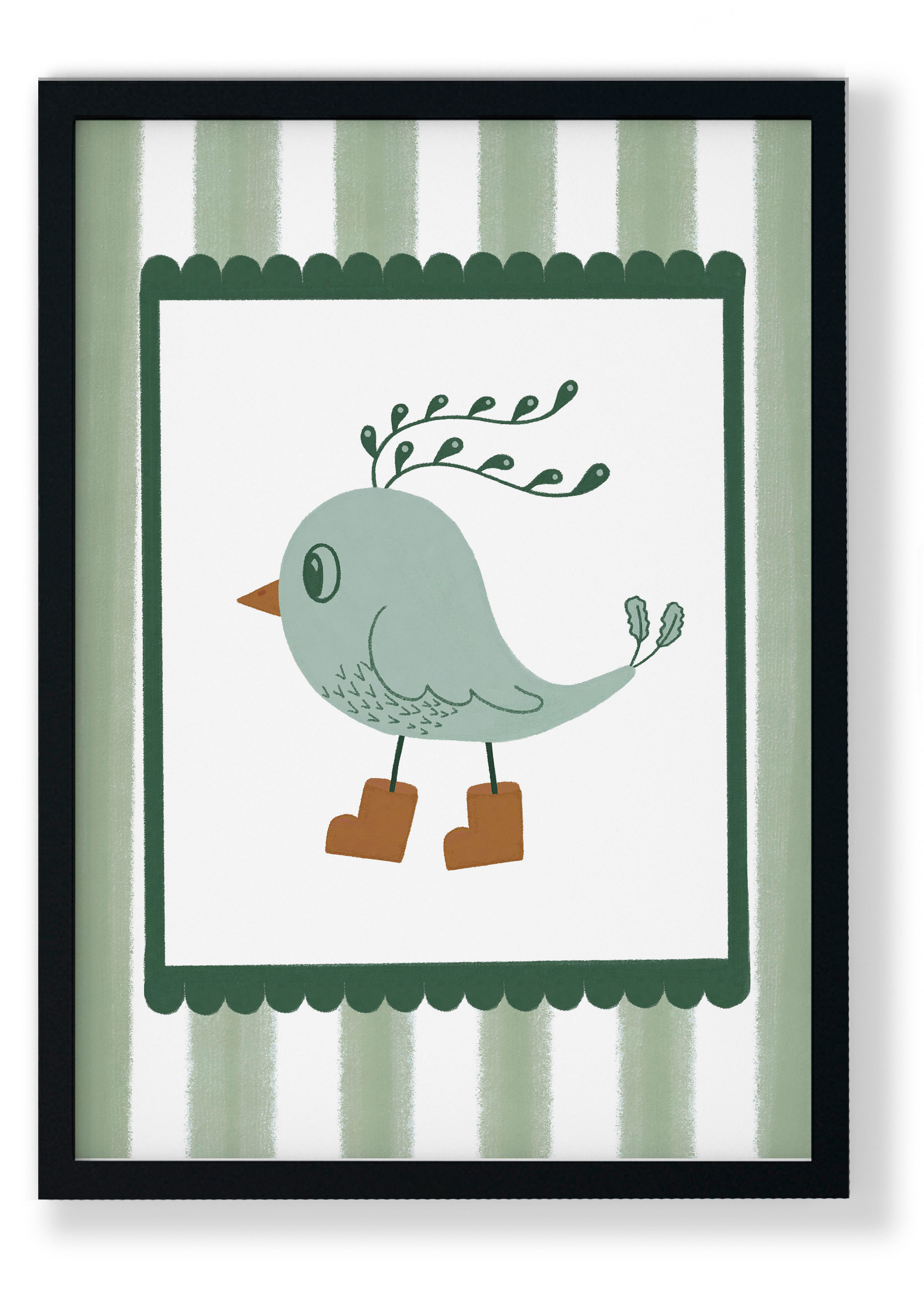 Mint Bird in Booties
