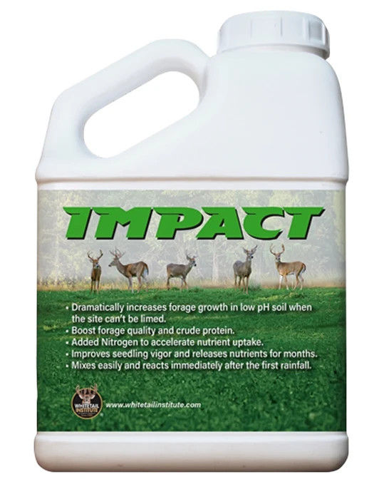 Front of Whitetail Institute Impact Soil Amendment Deer Food Plot 4.25 lb jug