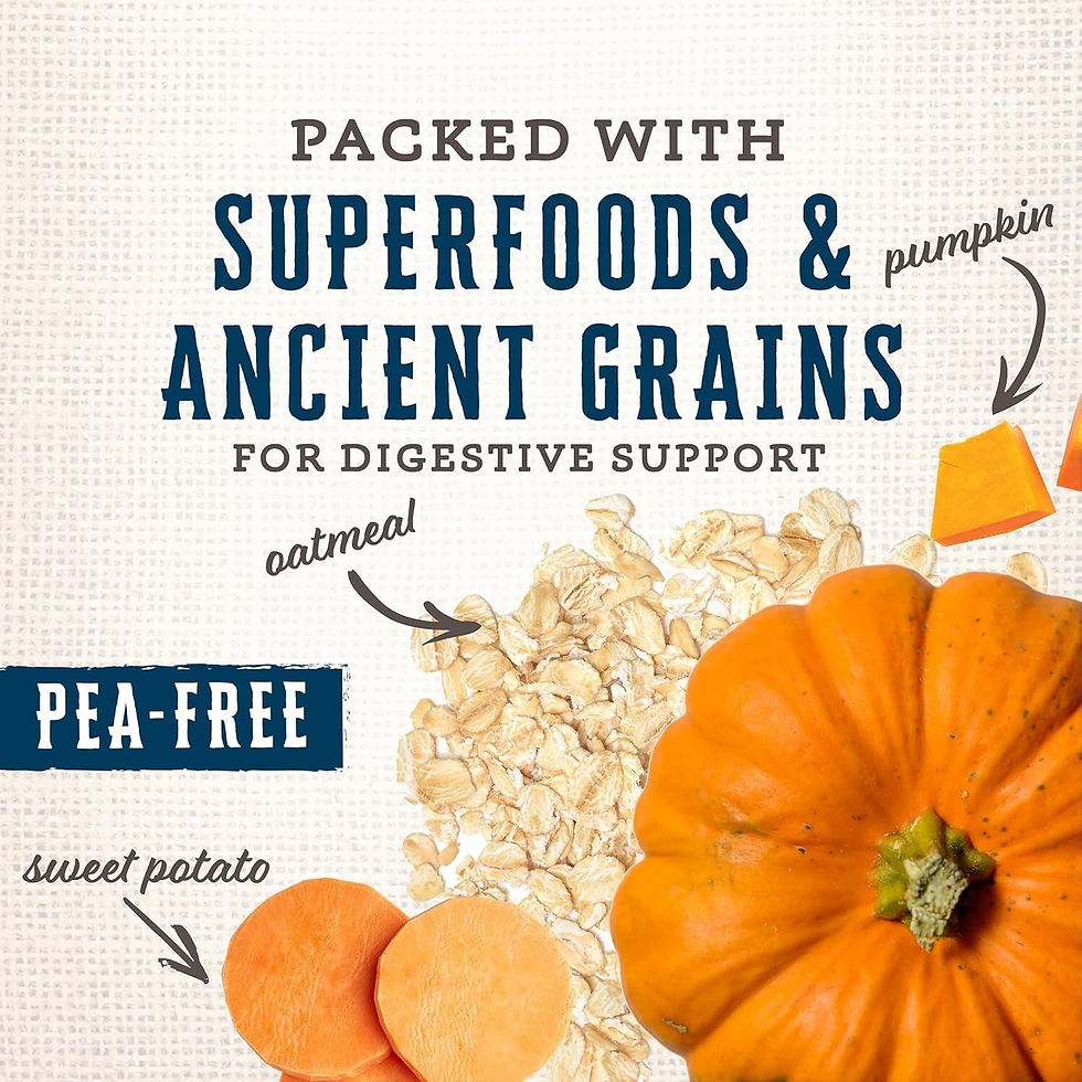 Thumbnail: Wholesomes Gourmet Rewards Peanutty Bites Dog Treats with pumpkin, ancient grains, oatmeal, sweet potato; pea-free