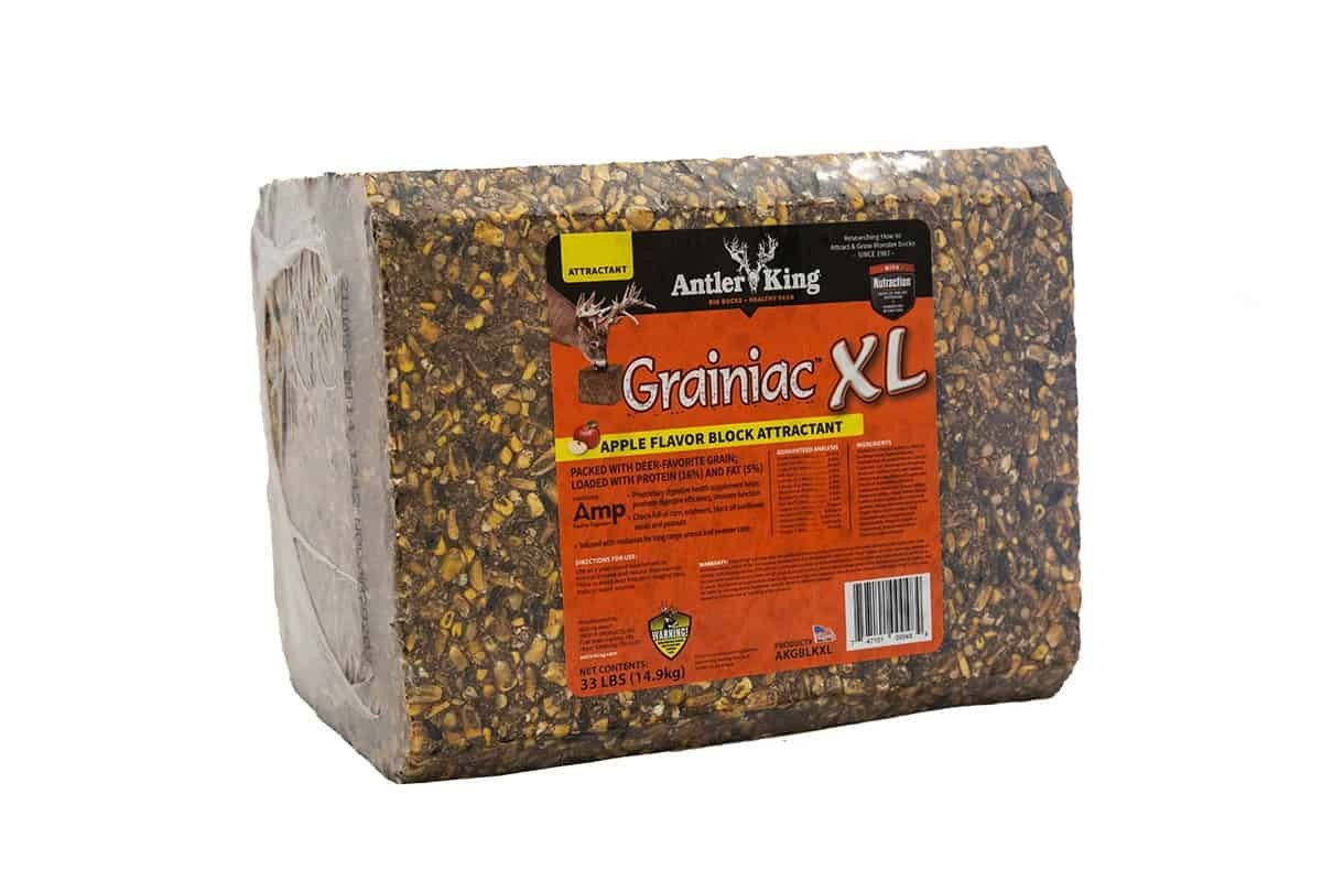 Antler King Graniac Deer Block Apple 33lb – Protein, Corn & Mineral Attractant