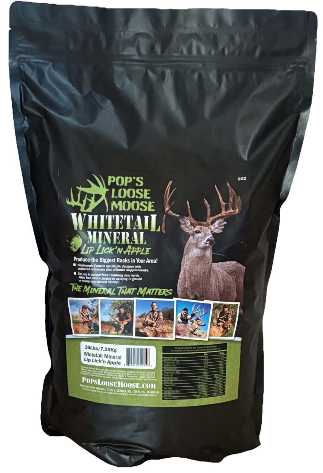 Pop's Loose Moose Lip Lick’N Apple Whitetail Mineral 16lb Bag