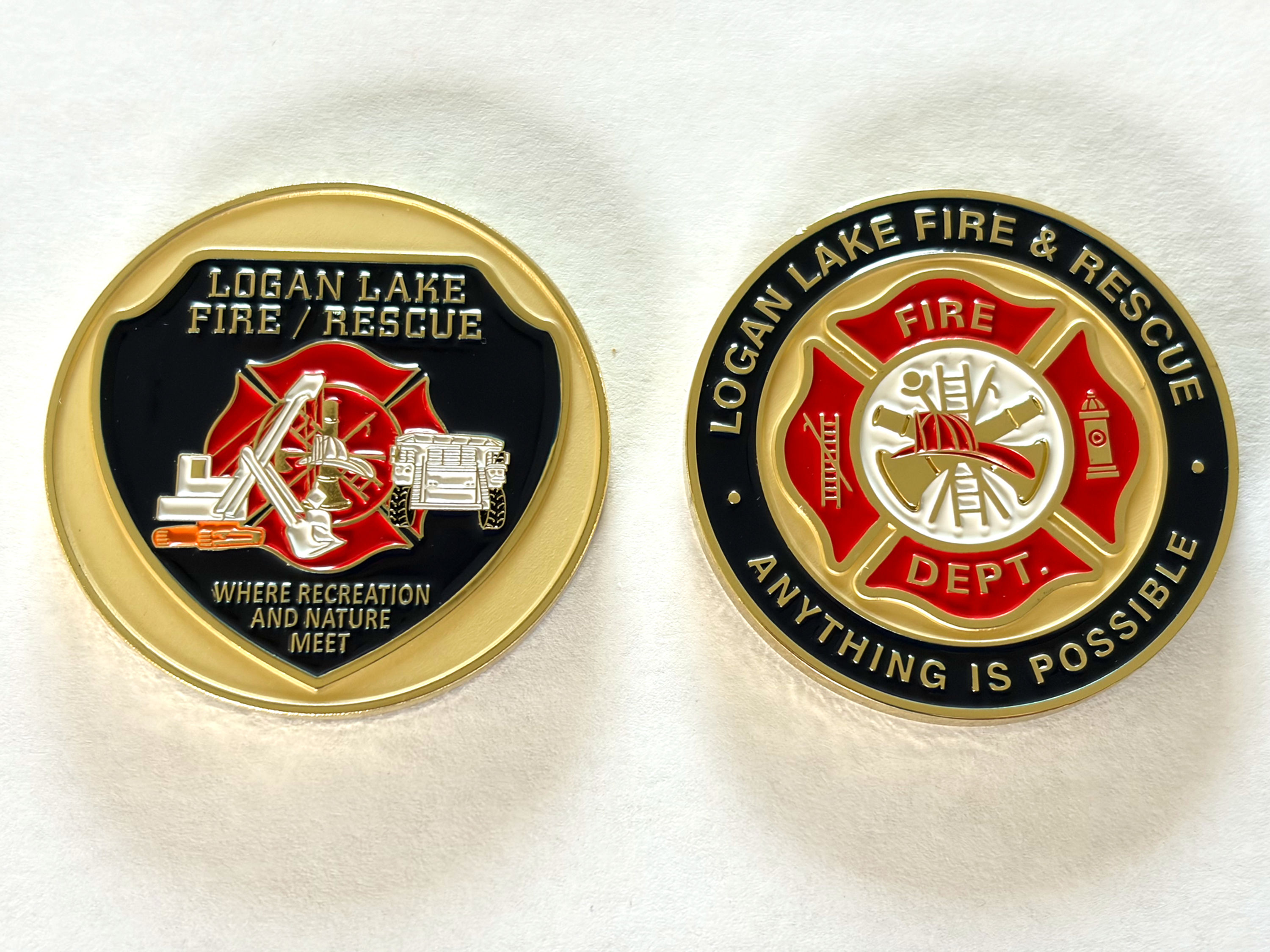 Logan Lake Fire Rescue Challenge Coin