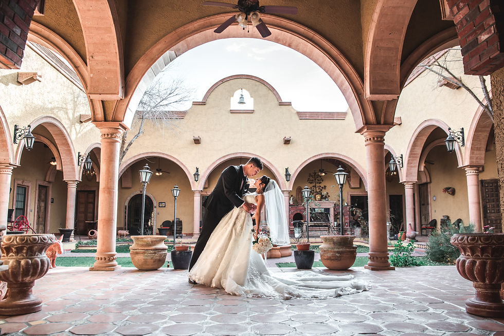 Wedding photography at a romantic hacienda and at Tuscany Hall in El Paso, TX. Photo by Jess wedding photographer in El Paso Texas.