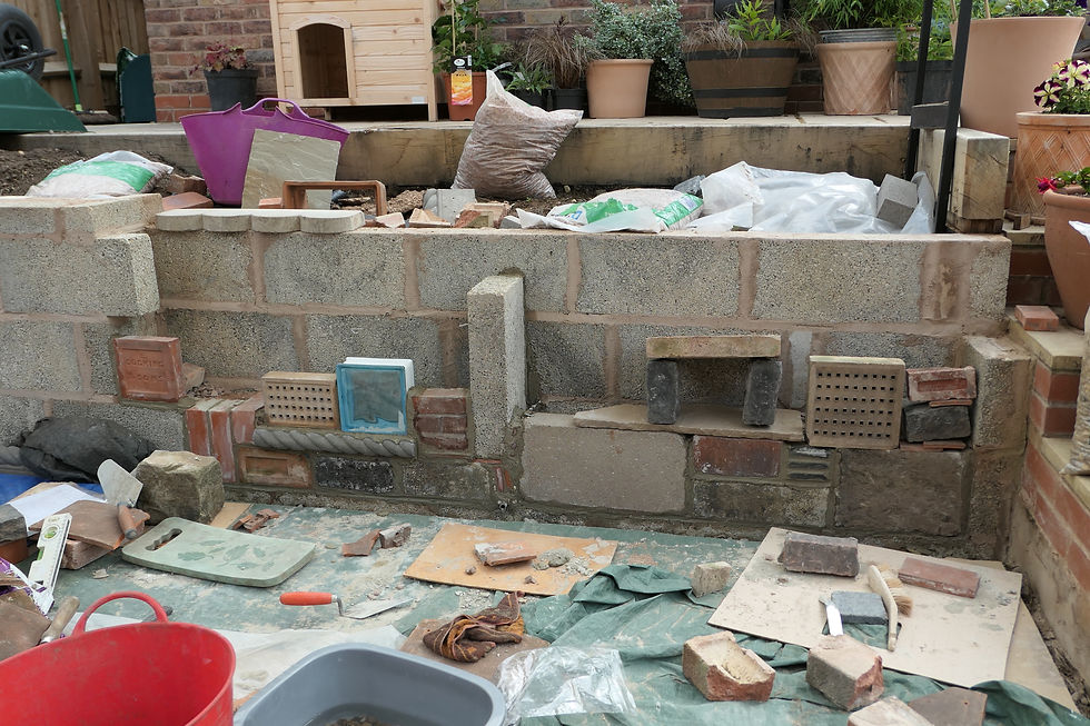 Salvage wall build early on 2021