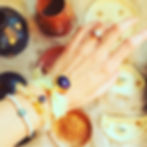 Thumbnail: Cherub Citrine + Black Pearl Beaded Stretch Friendship Bracelet