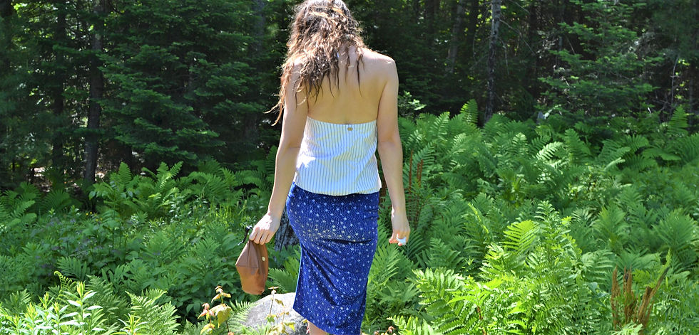 Thumbnail: Sookie Scoop Neck Halter Tank Top Blouse Shirt