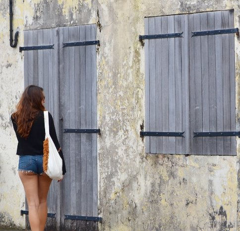 Thumbnail: Valentina Fringe Cotton Hobo Bag