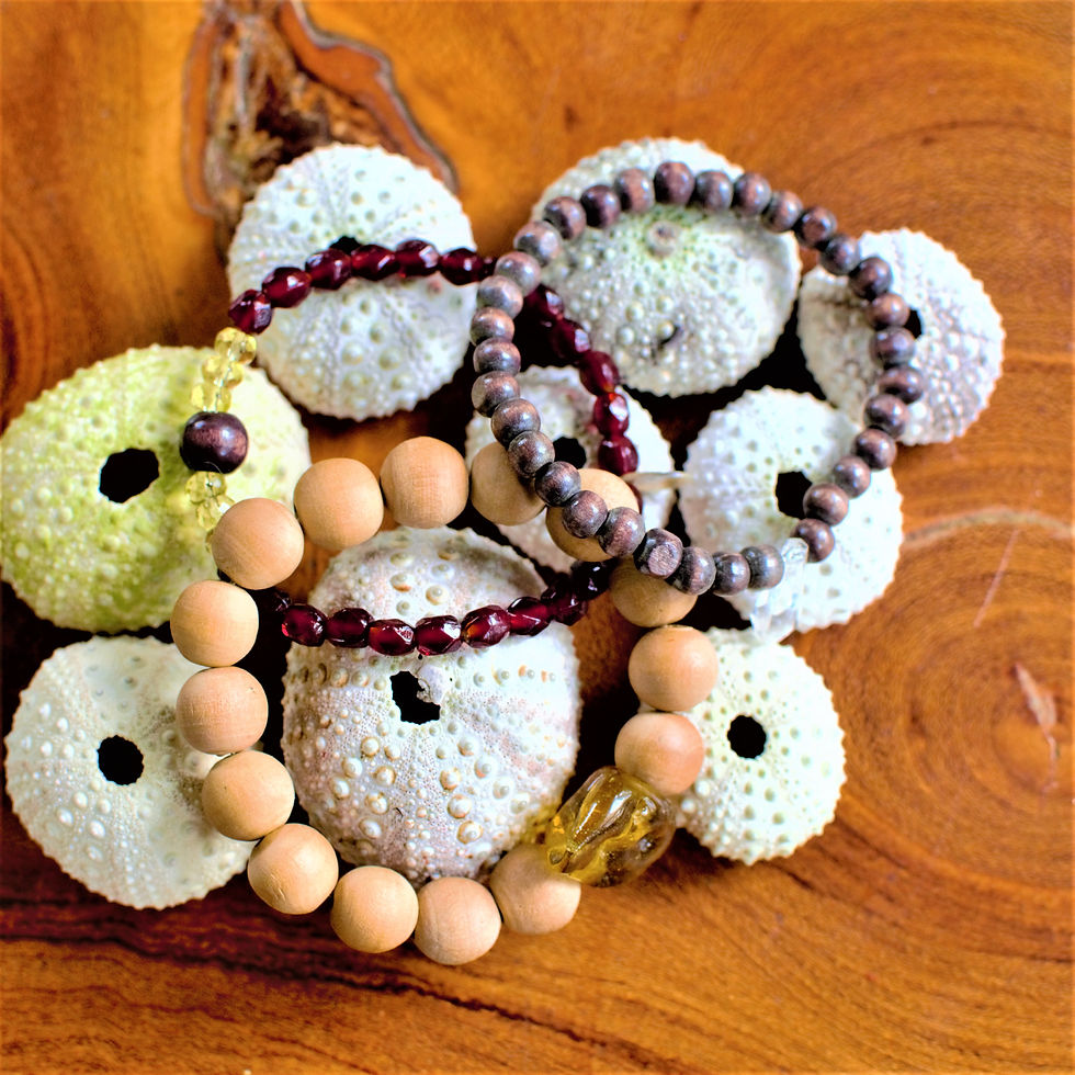 Thumbnail: Santa Barbara Crystal + Wood Bracelet