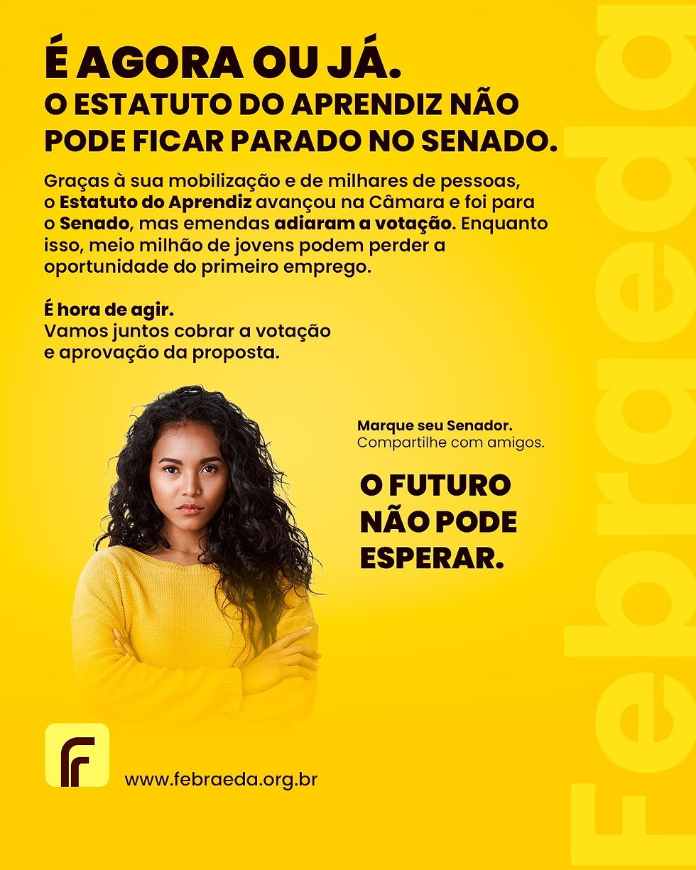 Projeto de lei que institui o estatuto do aprendiz é adiada no Senado