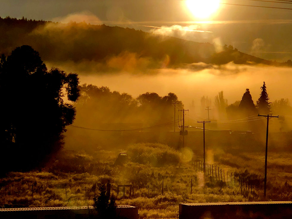 Oregon Sunrise from a train