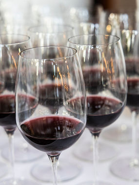 Red wine in glasses