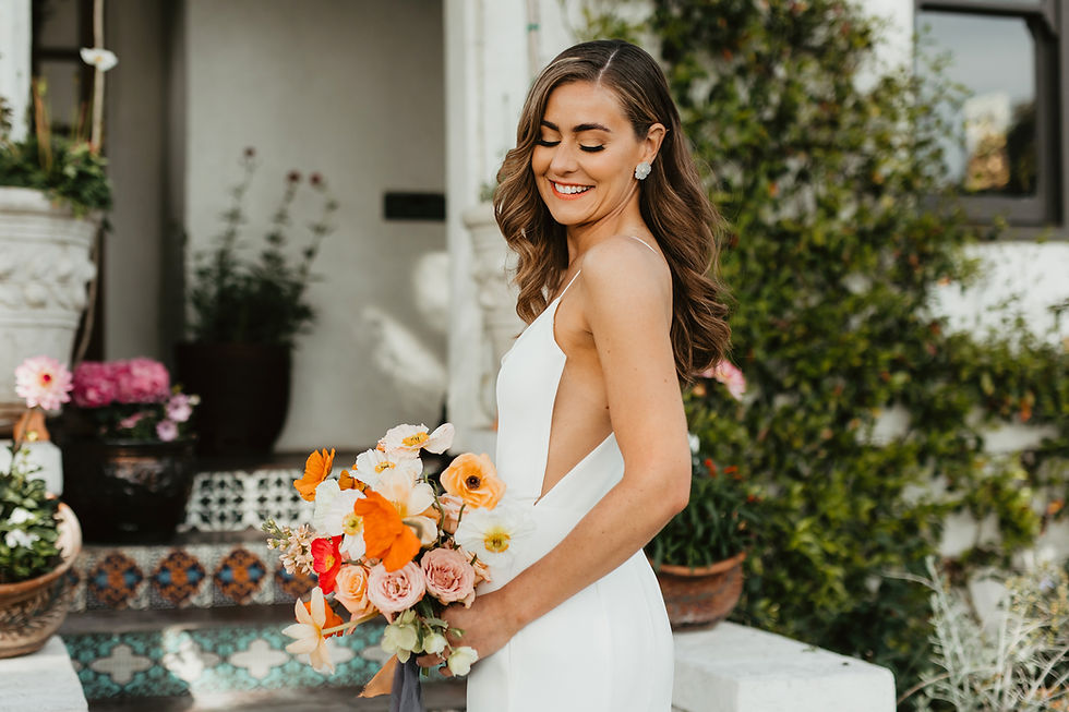 bridal portrait outside Villa Francesca