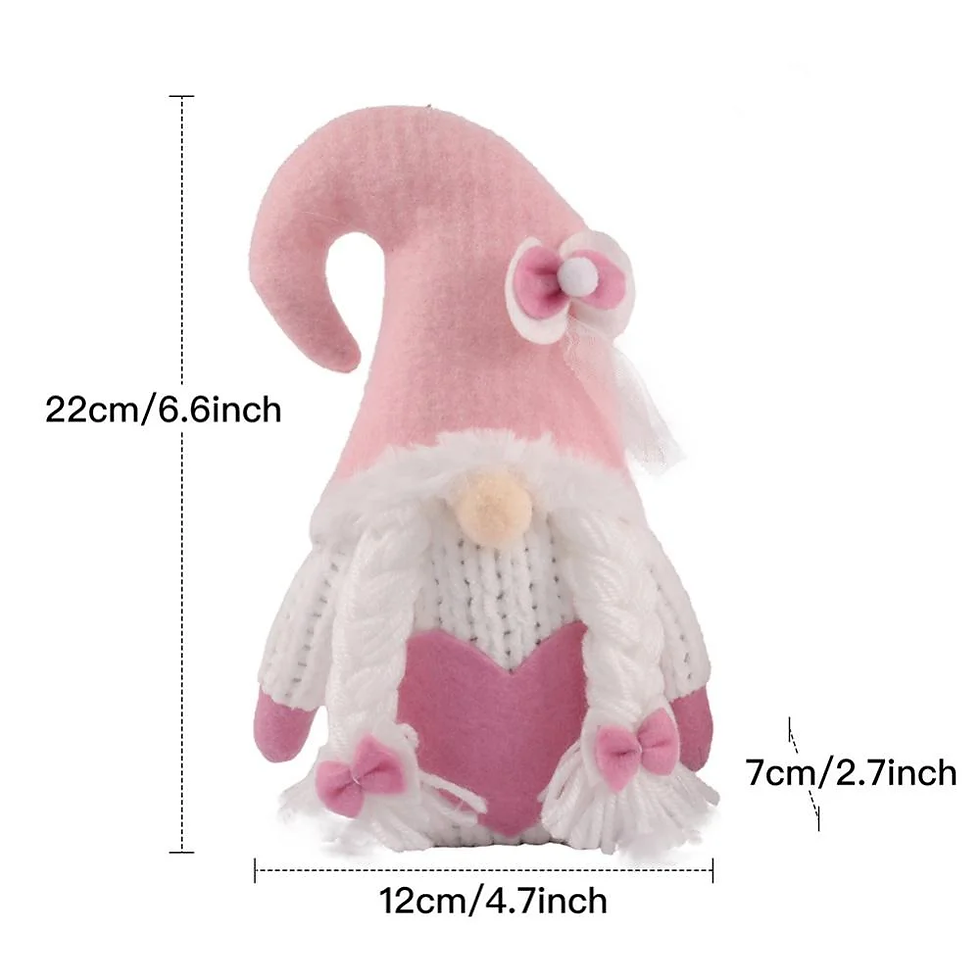 Thumbnail: 2Pcs Valentines Plush Decorations, Handmade