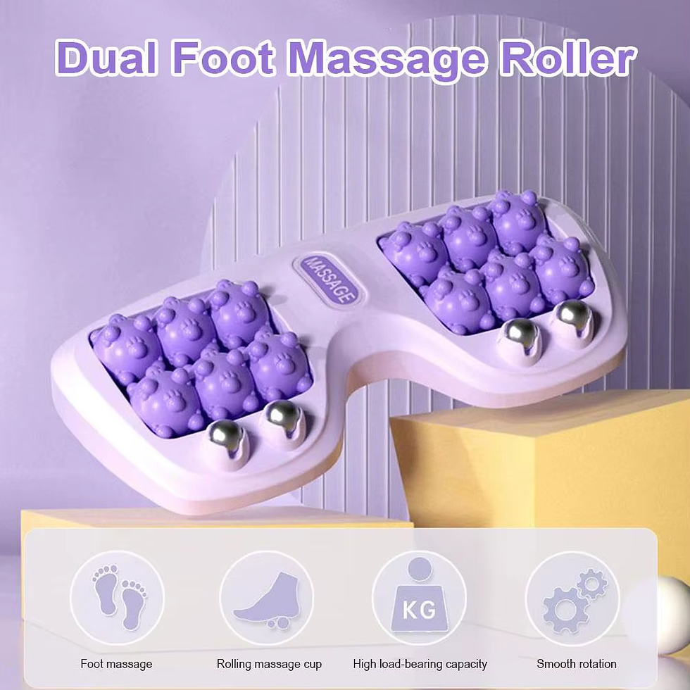 Thumbnail: Dual Foot Roller Bead Massager Home Foot Therapy 