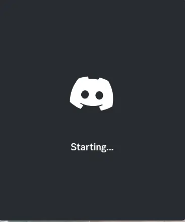 discord stuck on starting