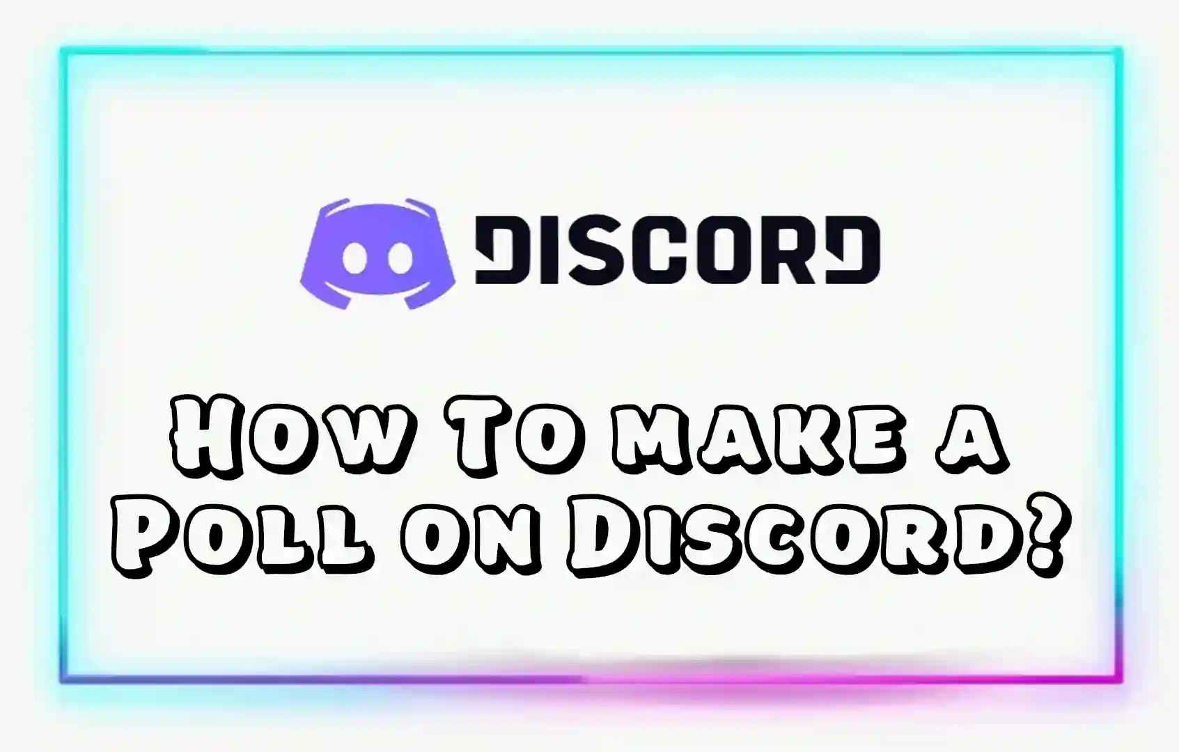 how to make a poll on discord