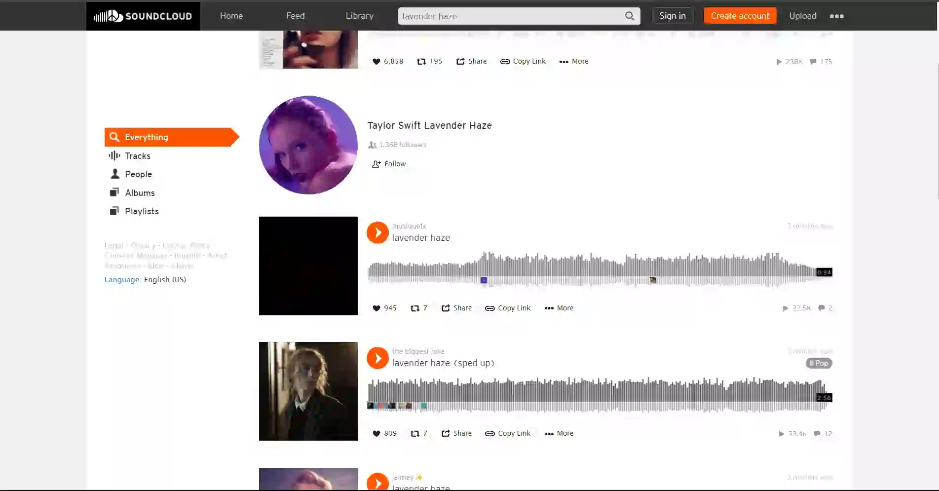 soundcloud searchpage