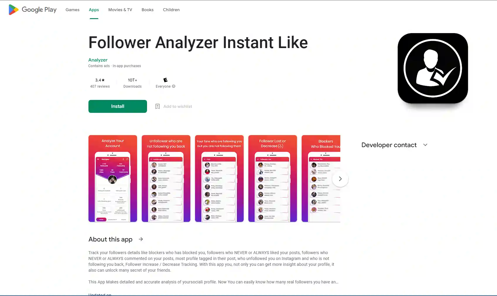 Follower analyzer Instagram