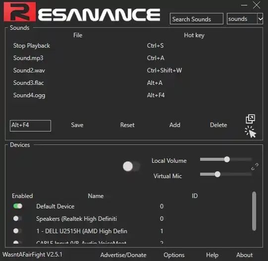 Resanance soundboard discord