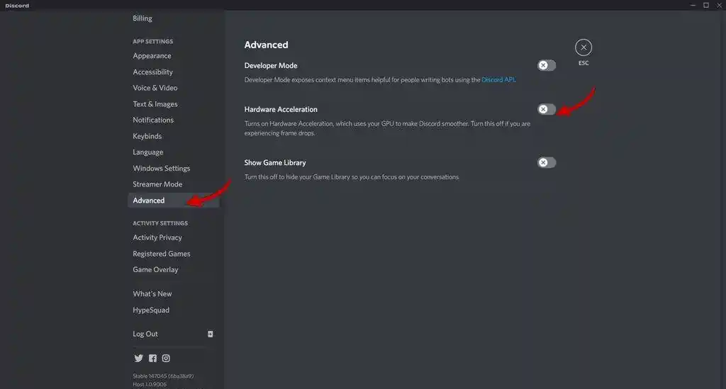 Discord hardware acceleration