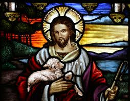 Jesus holding a sheep