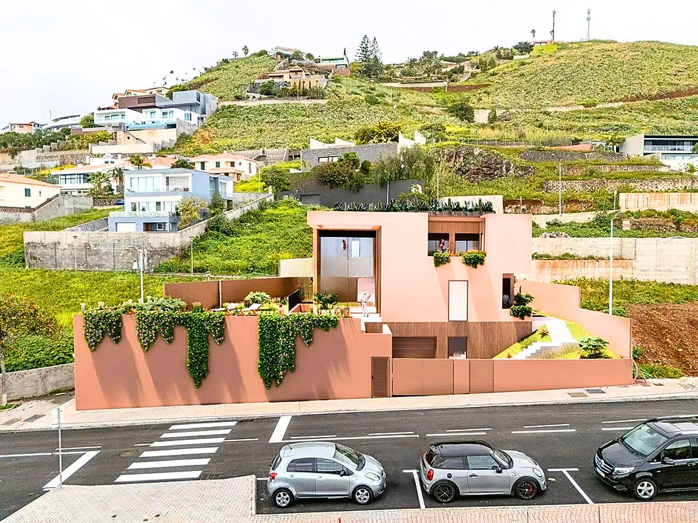Illustration einer Frontansicht der CASA DA AJUDA in Funchal.
