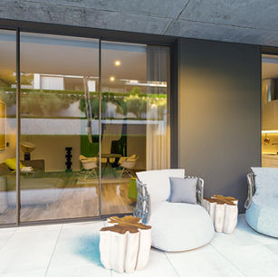 IMMOMADEIRA präsentiert die zum Verkauf stehende Eigentumswohnung in dem Immobilienentwicklungsprojekt TORRINHA Lodge im Herzen der Hauptstadt Madeiras, in dem eleganten und grünen Stadtteil Santa Luzia. Das Apartment ist mit einer privaten Terrasse mit Garten ausgestattet.