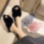 Thumbnail: Casual Fluffy Slippers Women House Flat Warm Plush Cross Designer Shoes Ladies F