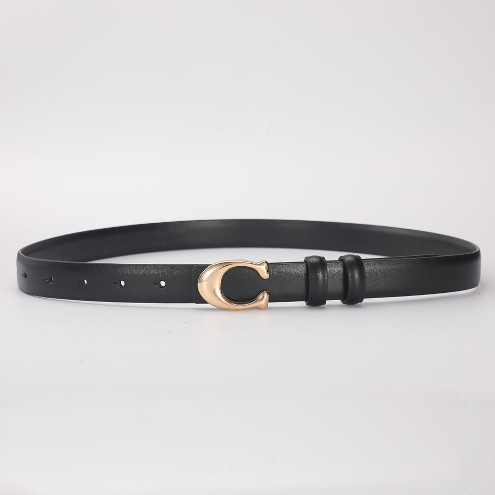 Thumbnail: ✨👗 Classic Women's Belt with Gold Buckle – The touch of elegance that transform