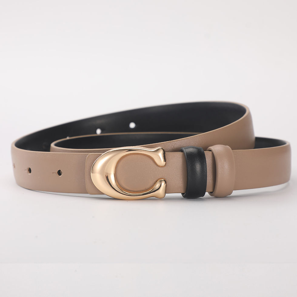 Thumbnail: ✨👗 Classic Women's Belt with Gold Buckle – The touch of elegance that transform