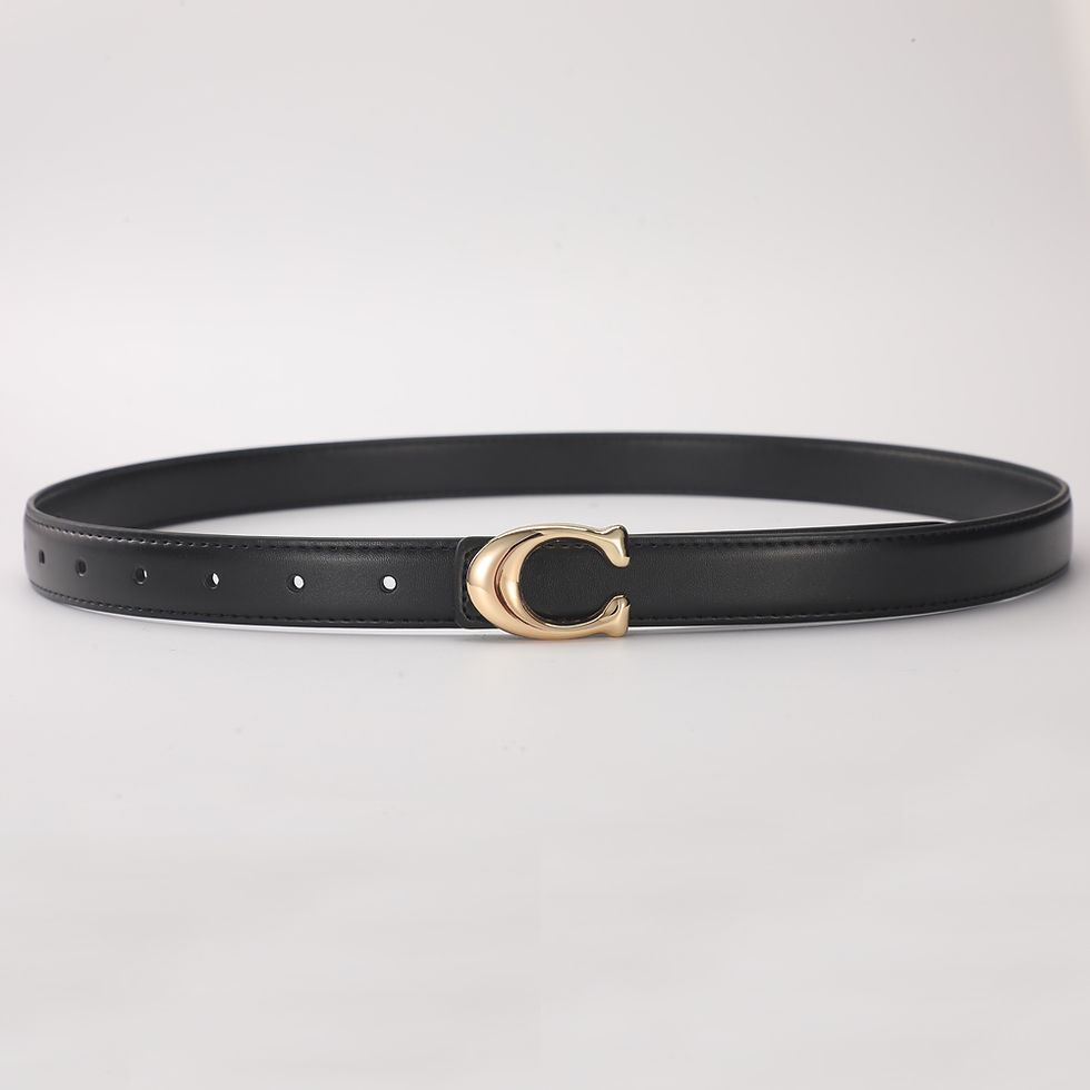 Thumbnail: ✨👗 Classic Women's Belt with Gold Buckle – The touch of elegance that transform