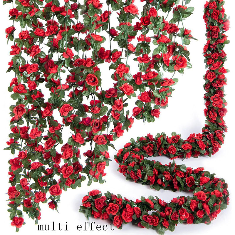 Miniatura: Cascata de Rosas Artificial Premium 250cm — Decoração Floral Elegance 