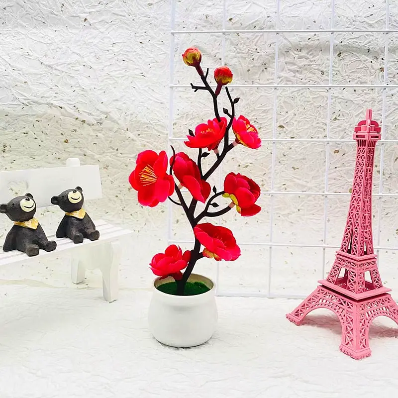 Miniatura: Bonsai Artificial Premium Mini — Árvore Decorativa com Vaso