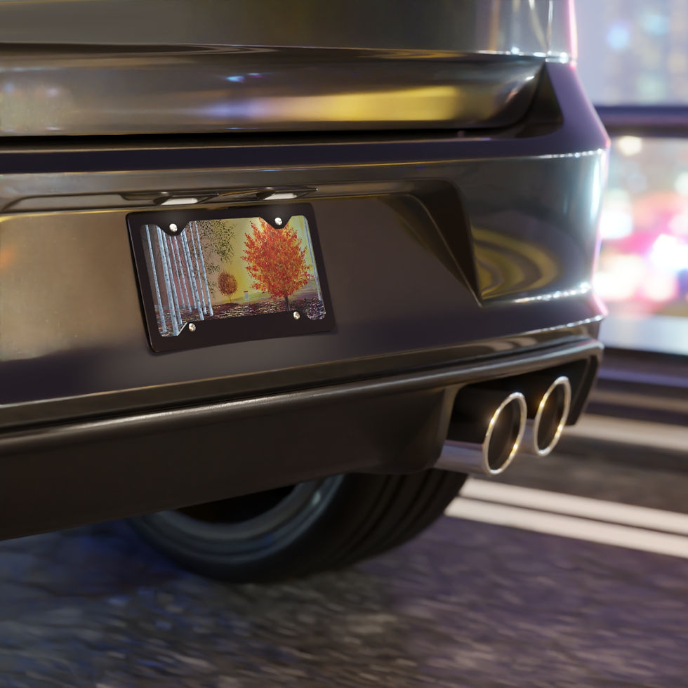 Thumbnail: Burning Birch — Aluminum Vanity Plate