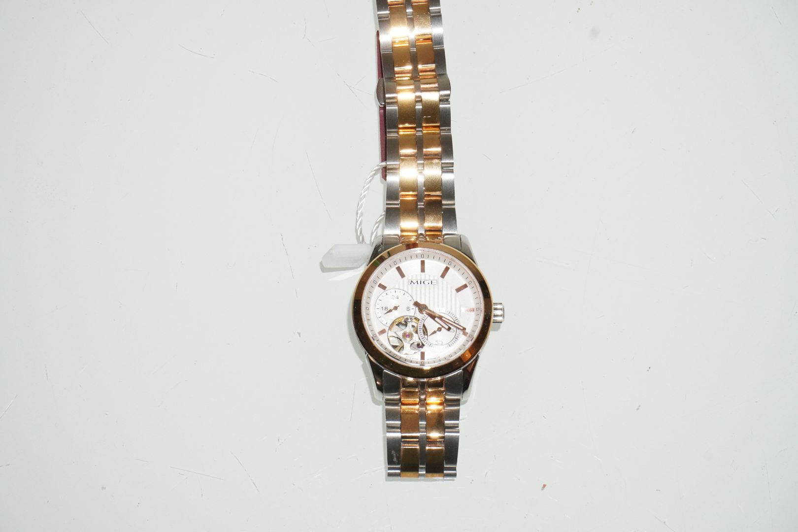 Mige Automatic Two-Tone Stainless Steel Tourbillon Watch – 37mm