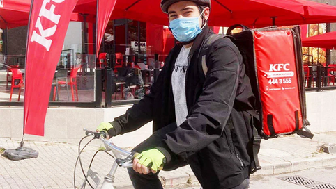 KFC Türkiye’de bisikletli kurye dönemi
