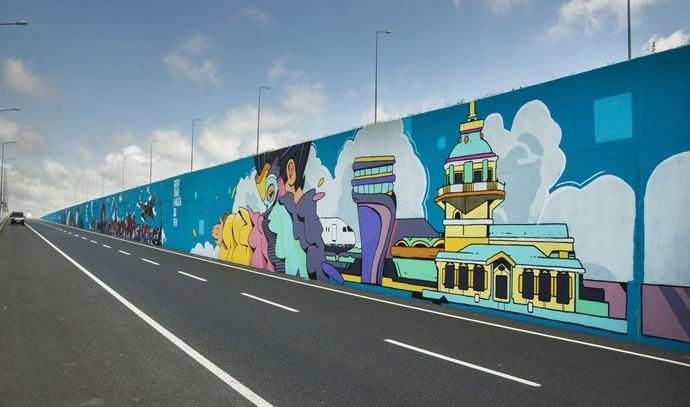 filli boya destegiyle turkiye nin en buyuk grafiti calismasi istanbul havalimani nda yapildi
