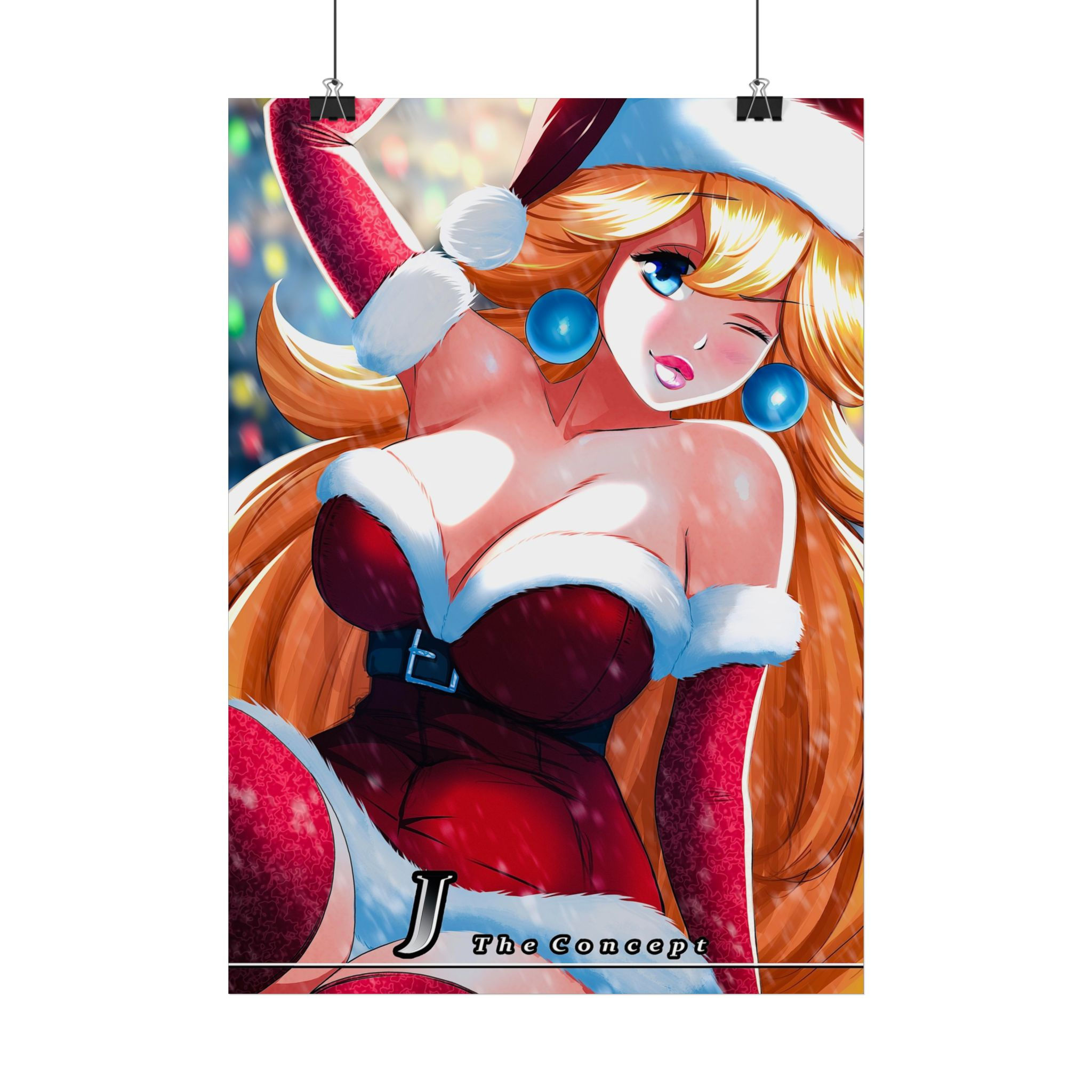 Peach Christmas poster
