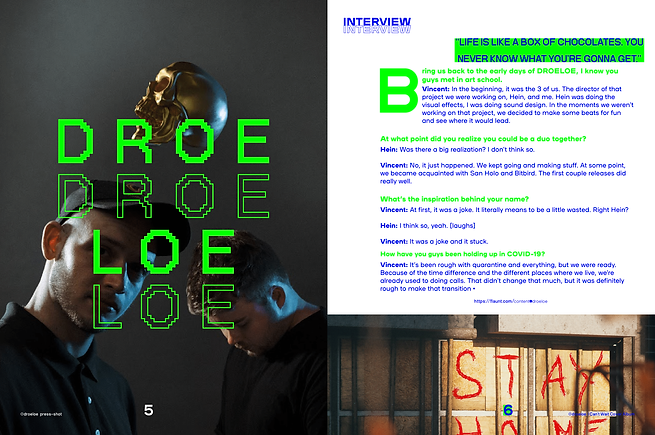 double page revue musicale fictive