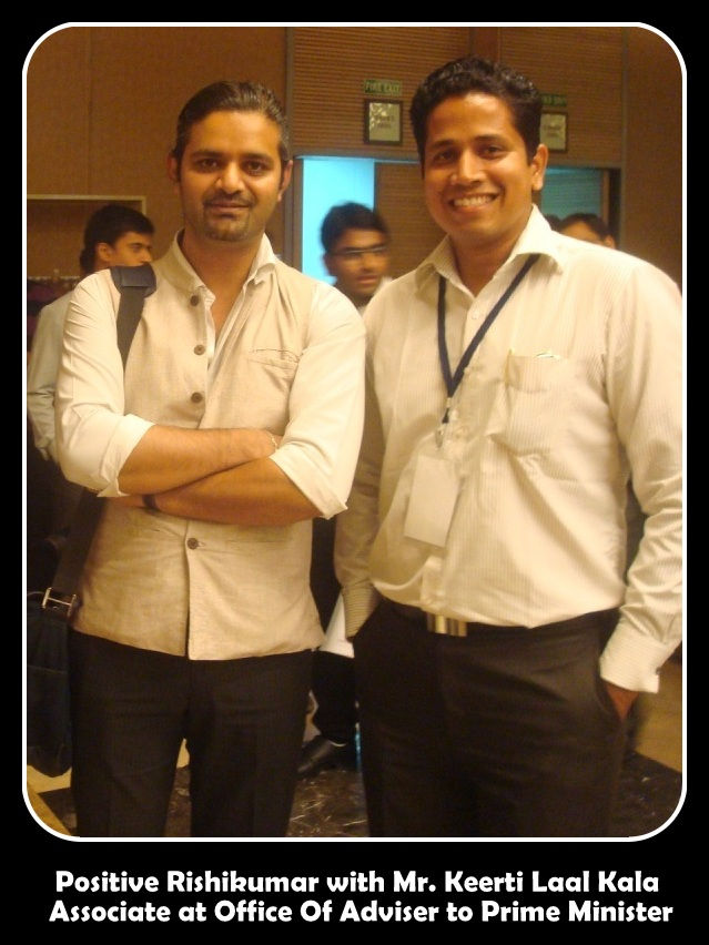 Positive Rishikumar with Mr. Keerthi Laal Kala, Associte at Office of Adviser t