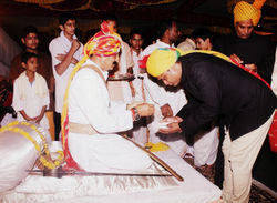 Raja Shalivahan giving Blessings