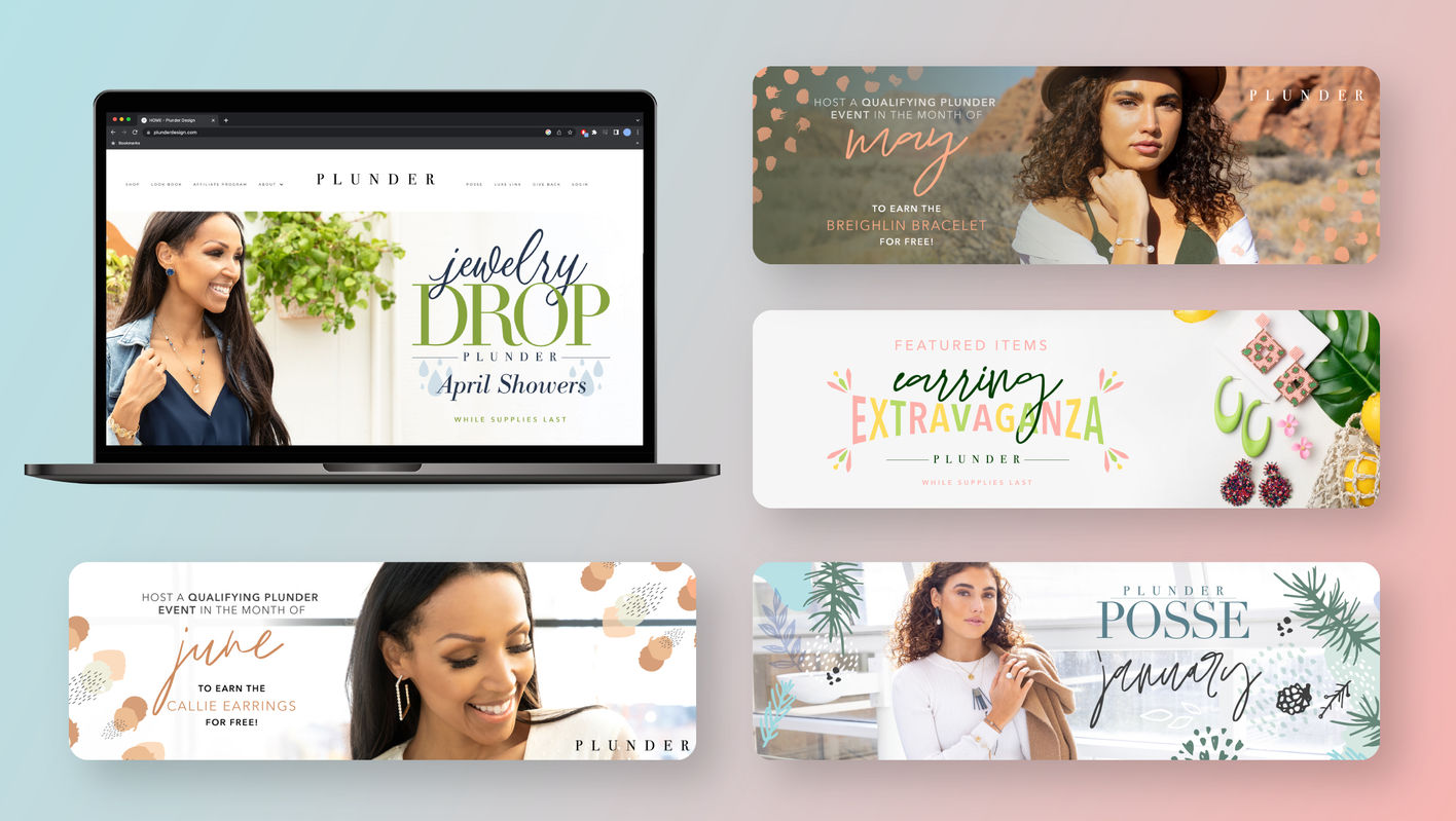 Web ads for jewelry company