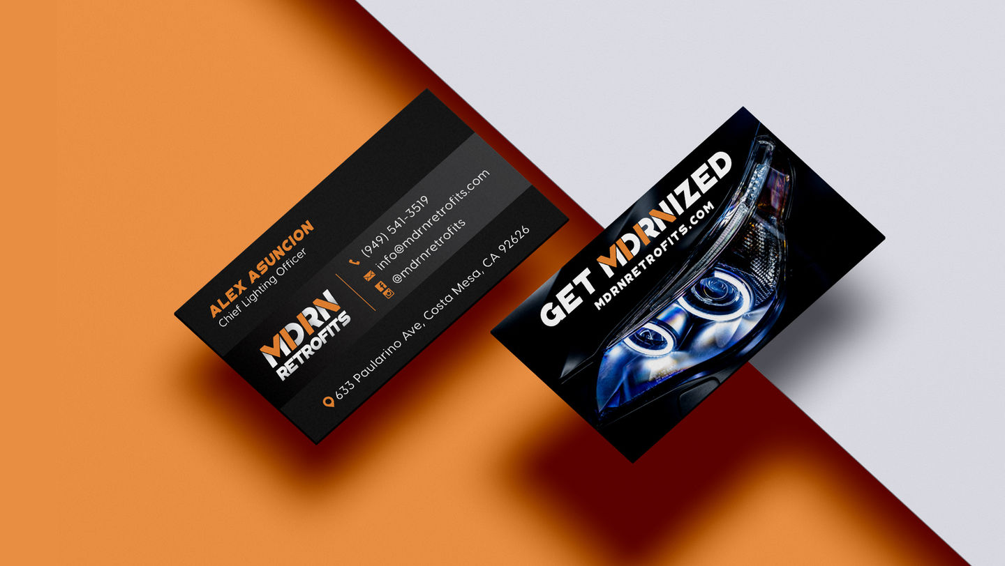 Business cards for an automotive company